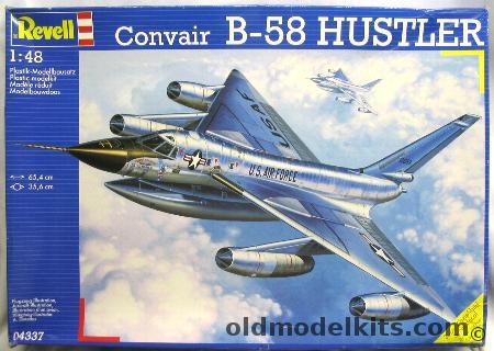 Revell 1/48 Convair B-58 Hustler - 305th Bomber Wing 1963 Tokyo-London Record Flight / 'The Pulaski Hustler' 43rd BW Carswell AFB 1960 SAC Competition at Bergstrom AFB Texas / 43BW Little Rock AFB 'Project Bullseye with SEA Camouflage As Seen at Elgin AFB Fl Summer 1, 4337 plastic model kit